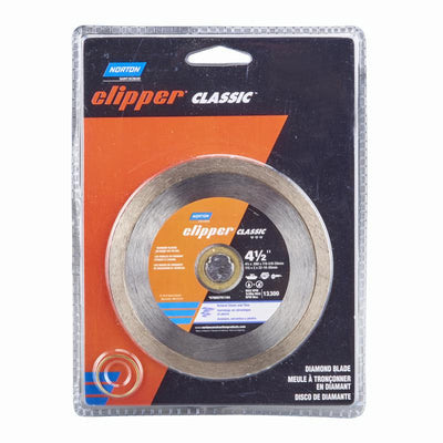Norton Clipper 4-1/2 in. D X 5/8 and 7/8 in. Diamond Continuous Rim Blade 1 pc 