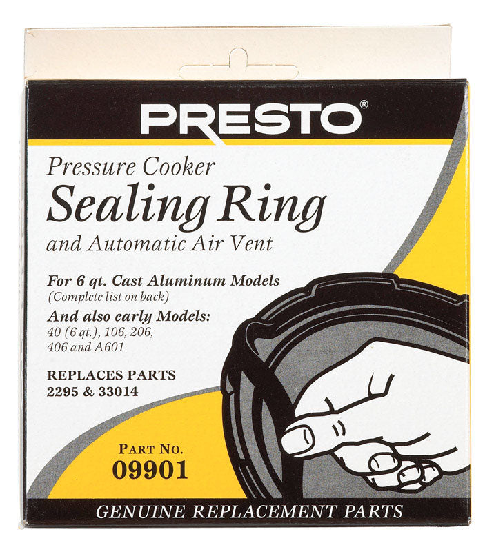 Panacea Black Wrought Iron 3-1/4 in. H Straight Plant Hook 1 pk Panacea Black Wrought Iron 7 in. H Curved Plant Hook 1 pk Presto Rubber Pressure Cooker Sealing Ring 6 qt 