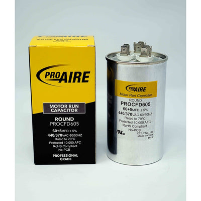 Perfect Aire ProAire 60+5 MFD 370 V Round Run Capacitor 