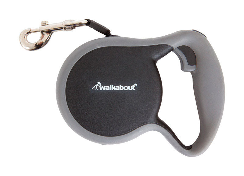 Petmate Walkabout Black Plastic Retractable Leash Large 