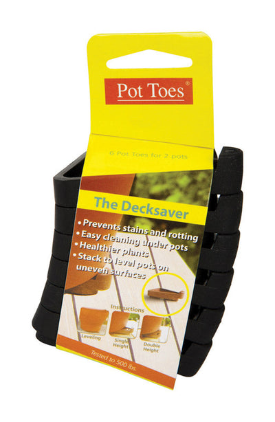 Pot Toes The Decksaver 1 in. H X 2 in. W X 3 in. D Plastic Planter Feet Terracotta Stanley 1/4 in. X 4 in. L Slotted Screwdriver 1 pc Pot Toes 3 in. H Black Plastic Plant Stand 