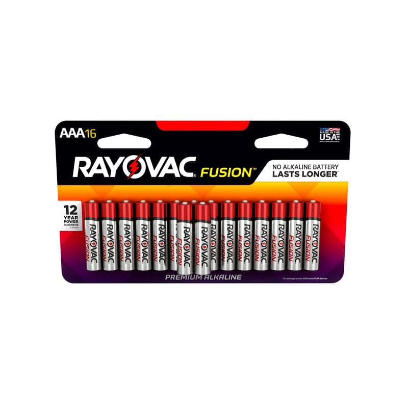 Prime-Line 1 in. L Chrome Silver Metal Patio Door Pull Rayovac Fusion AAA Alkaline Batteries 16 pk Carded 
