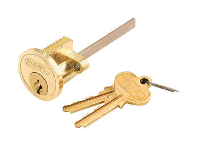 Prime-Line Segal Brass-Plated Zinc Key Lock Cylinder Keyed Differently 