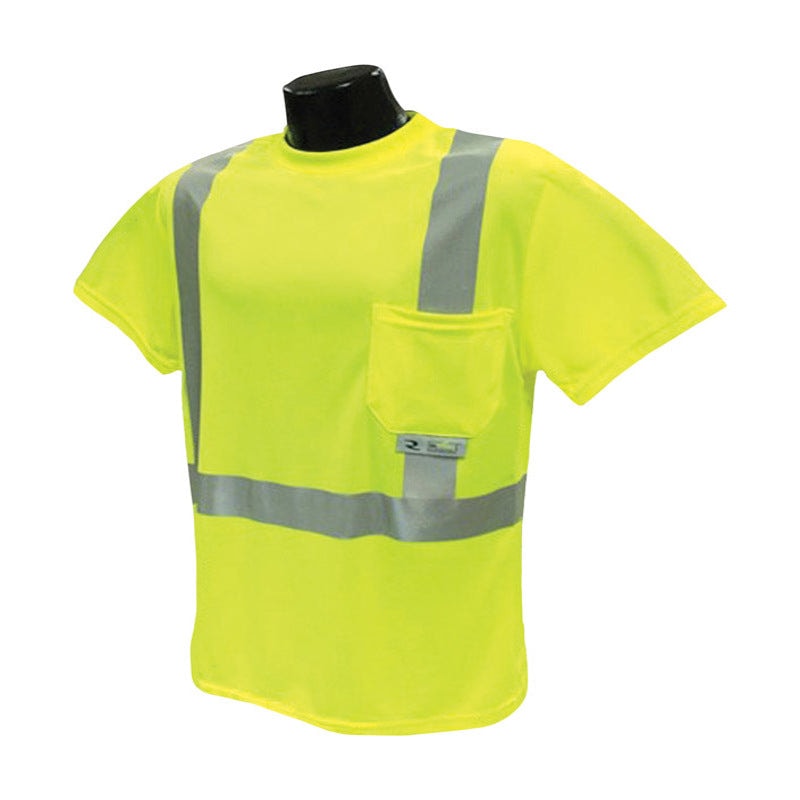Radians Radwear Reflective Hi-Viz Safety Tee Shirt Fluorescent Green XL CLC 4 pocket Polyester Fabric Tool and Cellular Phone Holder 6 in. L X 9.8 in. H Black Radians Radwear Reflective Hi-Viz Safety Tee Shirt Fluorescent Green L 