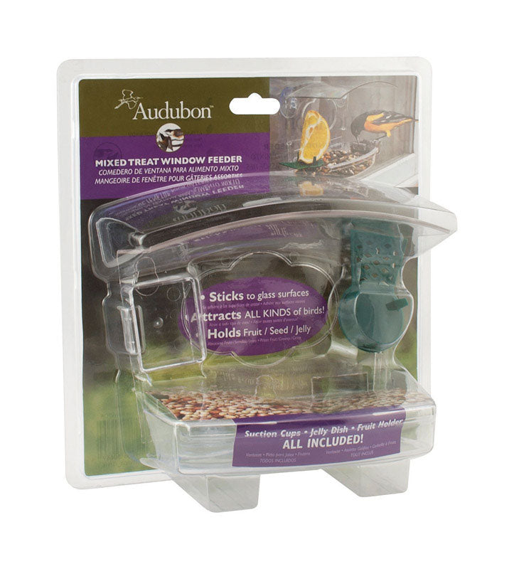 Rutland Soot Sweep Soot Stopper Audubon Wild Bird 1 lb Plastic Window Mount Bird Feeder 2 ports 