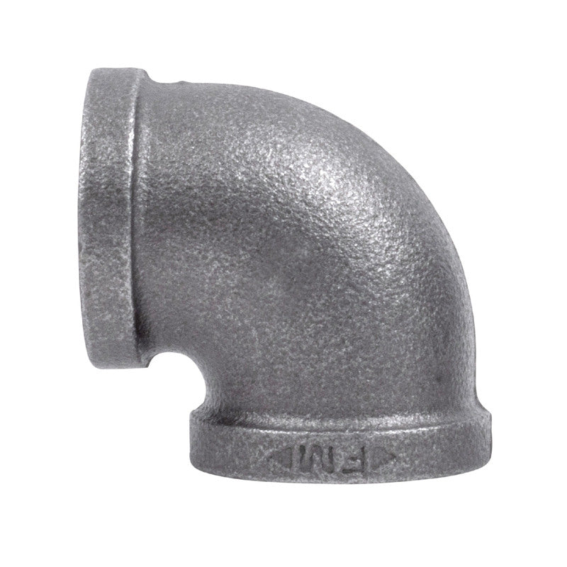 STZ Industries 4 in. FIP each X 4 in. D FIP each Black Malleable Iron 90 Degree Elbow 