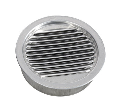 Schlage Georgian Aged Bronze Dummy Knob Right or Left Handed Air Vent 3 in. W X 3 in. L Mill Silver Aluminum Mini Louver 