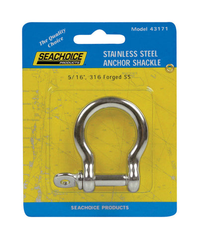 Seachoice Polished Stainless Steel 1 in. L X 5/16 in. W Shackle 1 pk 