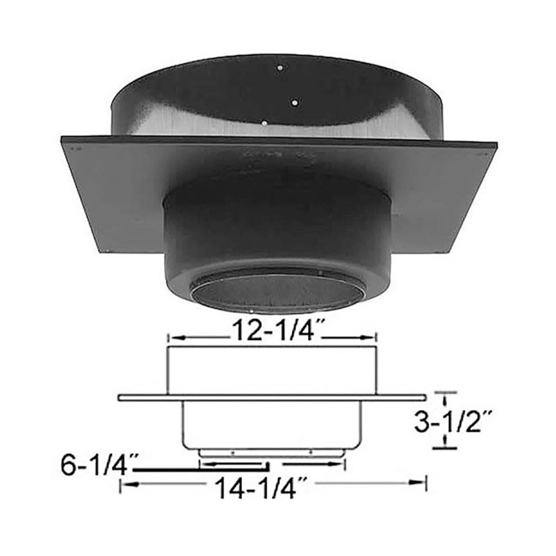 Selkirk 6 in. Stainless Steel Stove Pipe Ceiling Support Kit 