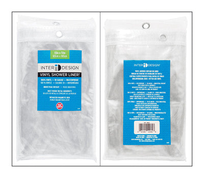 Smart Living Fountain Fresh Pods Clarifier 25 ct iDesign 72 in. H X 72 in. W Clear Shower Curtain Liner Vinyl 