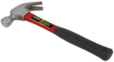 Steel Grip 16 oz Smooth Face Claw Hammer Fiberglass Handle 