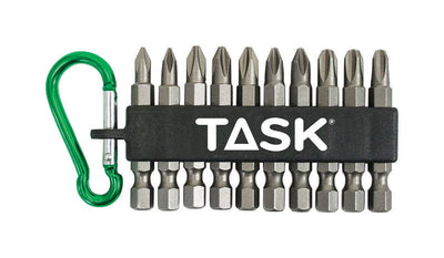 Task Tools Phillips 2 in. L Carabiner Bit Clip Steel 10 pc 