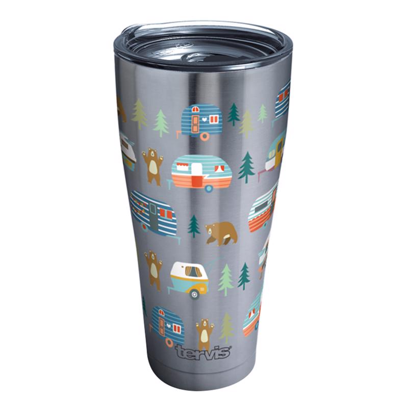 Tervis 30 oz Trailer Bear Multicolored BPA Free Double Wall Tumbler 
