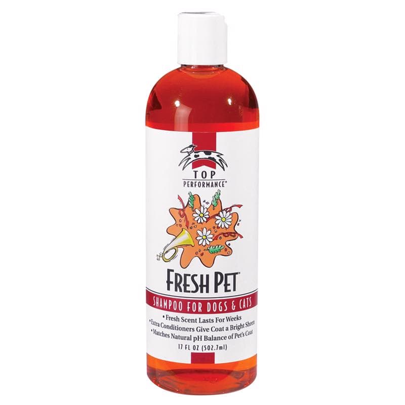 Top Performance Yellow Herbal Cat/Dog Flea and Tick Shampoo 17 oz Top Performance Blue Baby Powder Cat/Dog Deodorizing Shampoo 17 oz Top Performance Fresh Pet Red Fresh Scent Cat/Dog Shampoo 17 oz 