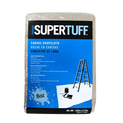 Trimaco SuperTuff 6 ft. W X 9 ft. L 8 oz Canvas Drop Cloth 1 pk 