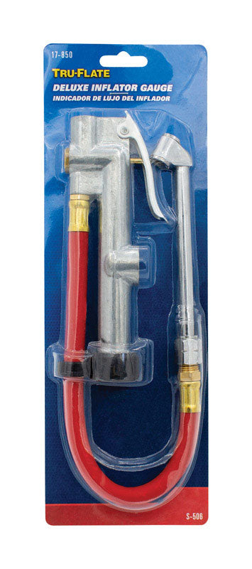 Tru-Flate Steel Inflator Gauge 1/4 FPT 1 pc 