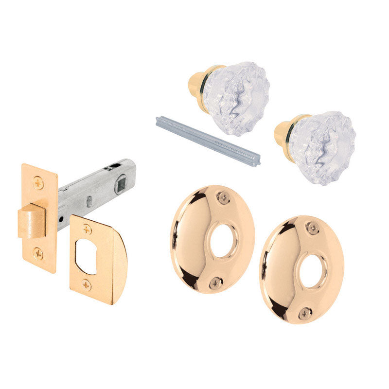 Truper 38 in. Wood Replacement Handle Prime-Line Bright Brass Passage Door Knob Right or Left Handed 