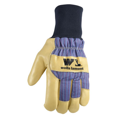 Wells Lamont Men's Cold Weather Work Gloves Tan/Blue XXL 1 pk Wells Lamont Men's Cold Weather Work Gloves Tan/Blue XL 1 pk Wells Lamont Men's Outdoor Cold Weather Work Gloves Blue/Tan L 1 pk 