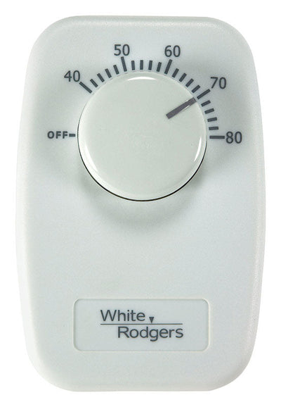 White Rodgers Heating Dial Single Pole Line Voltage Baseboard Thermostat 