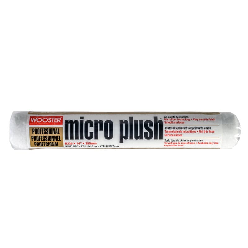 Wooster Micro Plush Microfiber 14 in. W X 5/16 in. Regular Paint Roller Cover 1 pk 