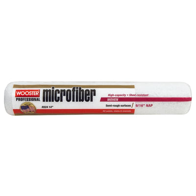 Wooster Microfiber 14 in. W X 9/16 in. Paint Roller Cover 1 pk 