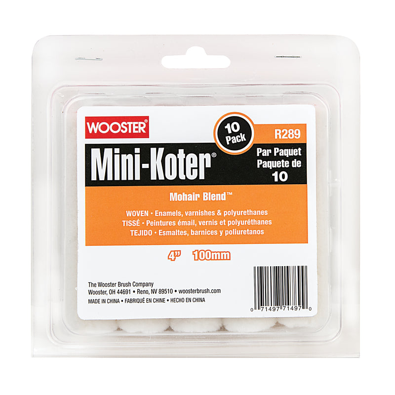 Wooster Mini-Koter Mohair Blend 4 in. W Mini Paint Roller Cover 10 pk 