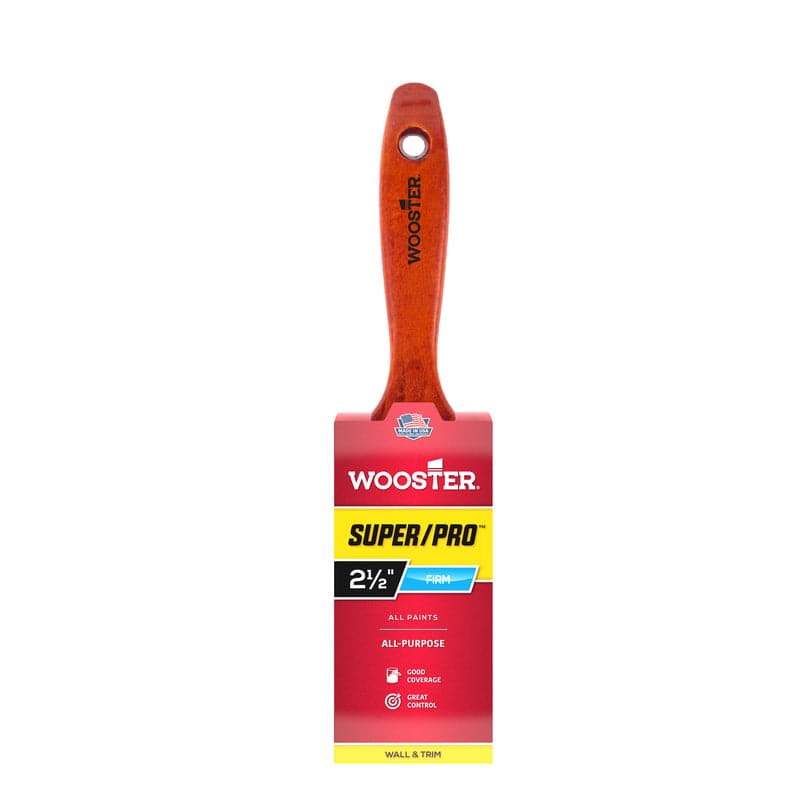 Wooster Super/Pro 2-1/2 in. Flat Paint Brush 