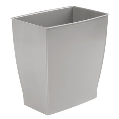 iDesign Mono Black Plastic Rectangular Wastebasket iDesign Mono Gray Plastic Rectangular Wastebasket 